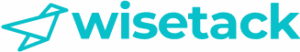 Wisestack logo with stylized paper airplane icon to the left of the company name in lowercase blue-green letters, representing flexible financing options.